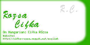 rozsa cifka business card