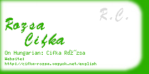 rozsa cifka business card